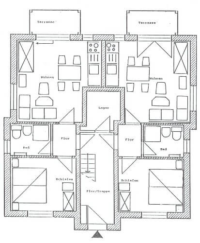 Grundriss Ferienwohnung Baabe