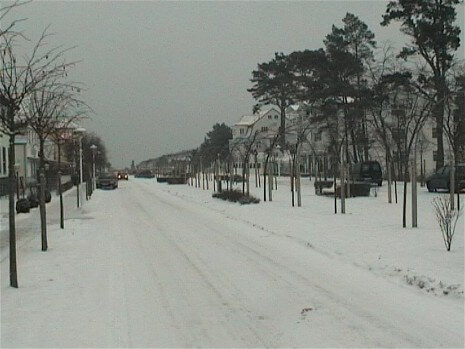 Baabe Strandpromenade im Winter